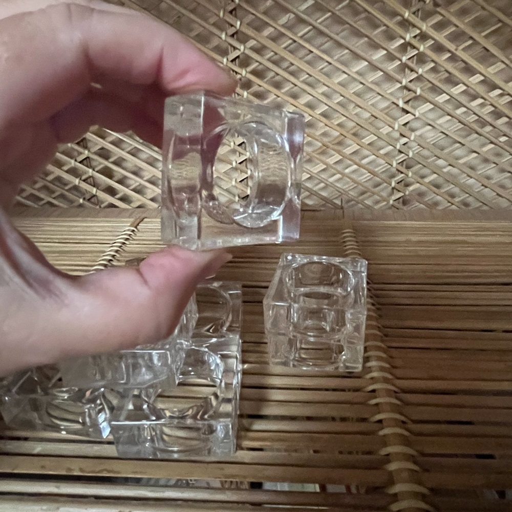Lucite Napkin Rings - Picture 2 of 7